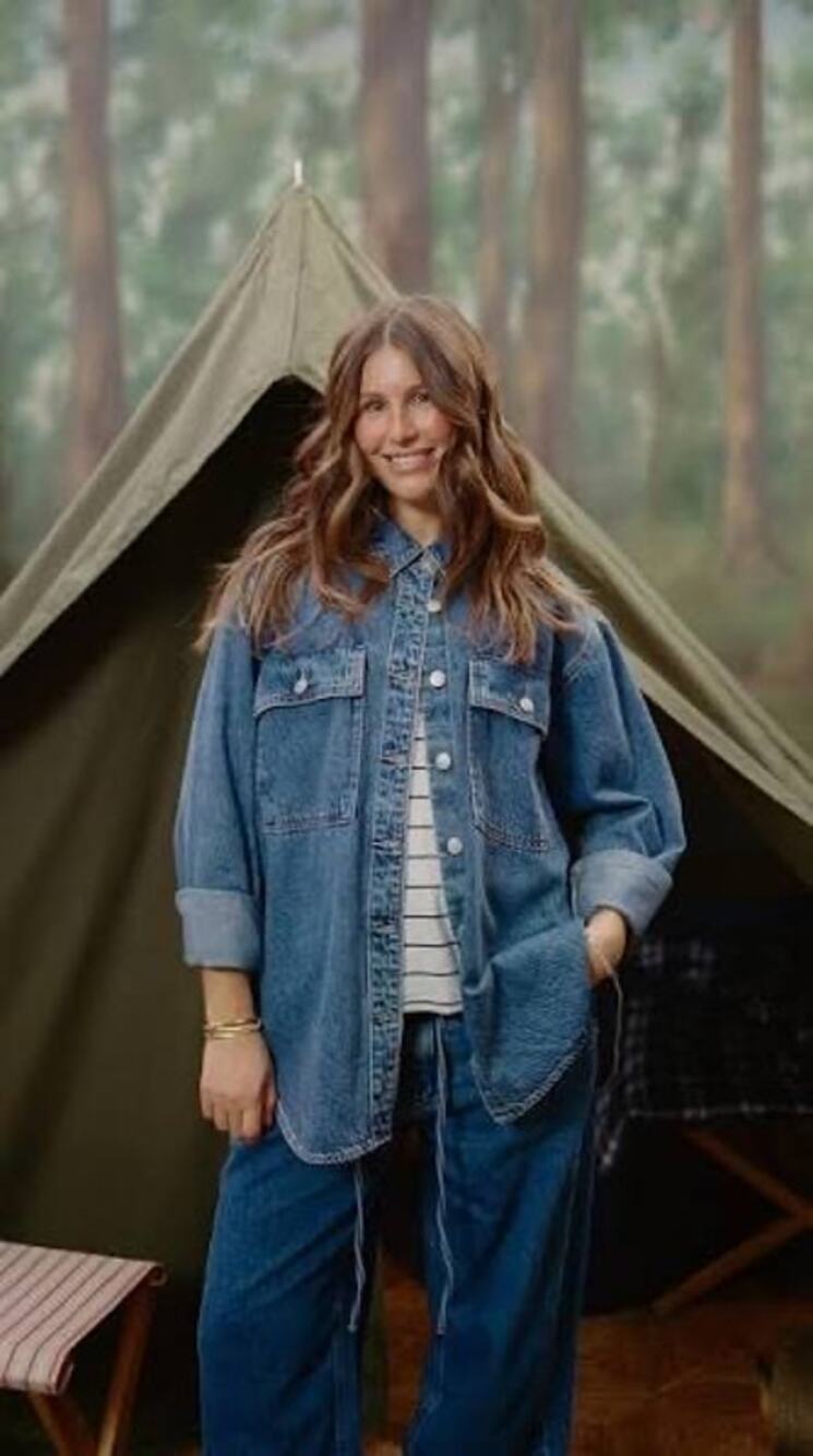 Parke x Target Long Sleeve Denim Shacket Size L NWT✨